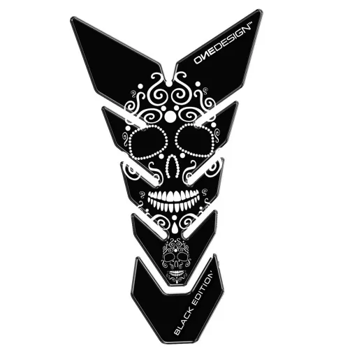 MF3232 - Adesivo Protezione Paraserbatoio Teschio Messicano Universale 22x14cm