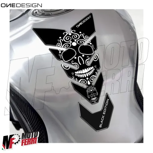 MF3232 - Adesivo Protezione Paraserbatoio Teschio Messicano Universale 22x14cm