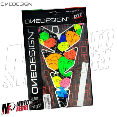 MF3234 - Adesivo Protezione Paraserbatoio Smile Colorato Moto Universale 22x14cm