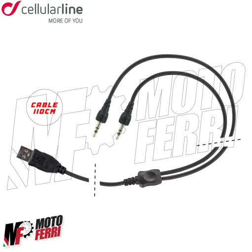 MF3240 - Cavo Doppio ricarica USB Interfono Cellularline Interphone MC/XT/F5/F5S