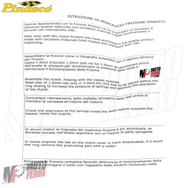 MF1195 - Campana Ring Clutch Pinasco Frizione 7 Molle Vespa 200 PX Rally Cosa