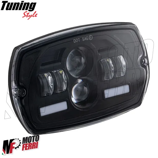 MF3048 Fanale Faro anteriore EVOK Led Vespa 50 Special 6V - 12V con convertitore