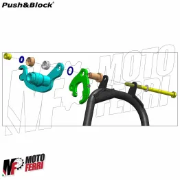 MF3265 Blocca Cavalletto Push & Block per Piaggio 125 150 Liberty 2003 - 2016 2