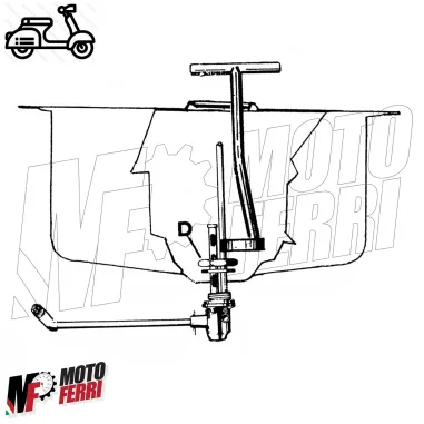 Chiave Smontaggio Rubinetto Benzina Vespa 125 150 Sprint Super VNB VBB VBA