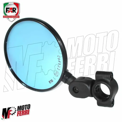 MF3312 Mini Specchietto FAR Moto Cross Enduro Ribaltabile Pieghevole Omologato