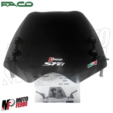 MF3320 Cupolino Spoiler Nero Fume' Sport Faco Honda SH 125 150 da 2020 a 2026