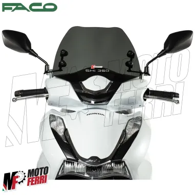 MF3321 Cupolino Spoiler Nero Fume' Sport Faco Honda SH 350 I da 2021 a 2024 E5