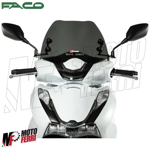 MF3321 Cupolino Spoiler Nero Fume' Sport Faco Honda SH 350 I da 2021 a 2024 E5