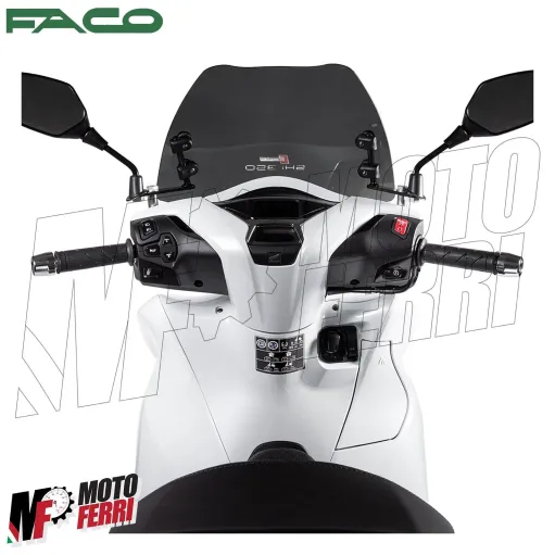 MF3321 Cupolino Spoiler Nero Fume' Sport Faco Honda SH 350 I da 2021 a 2024 E5