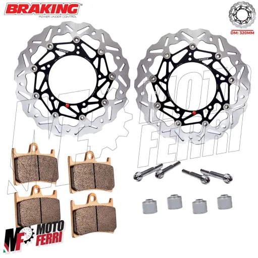 MF2630 Dischi Freno 320 mm TMAX 530 560 da 2015 a 2025 Braking Wave + Pastiglie