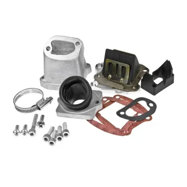 COLLETTORE ASPIRAZIONE LAMELLARE CILINDRO GIRATO POLINI 2 FORI VESPA 50 SPECIAL