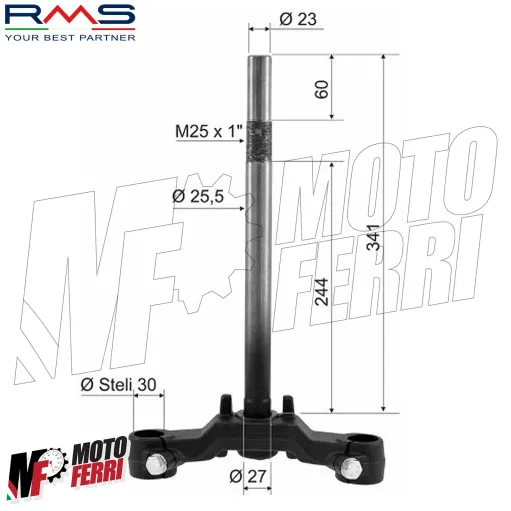 MF3359 - Testa Croce Forcella RMS Booster NG Rocket BWS Next Gen da 1995 a 2006