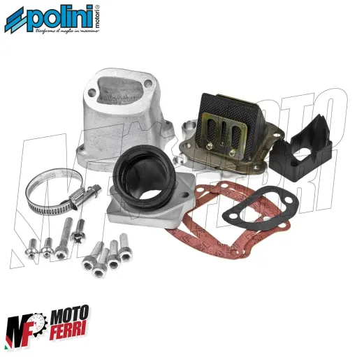 COLLETTORE ASPIRAZIONE LAMELLARE CILINDRO GIRATO POLINI 2 FORI VESPA 50 SPECIAL