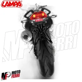 MF3366 Portatarga Universale Moto Lampa Aero-X Regolabile Alluminio Omologato 2