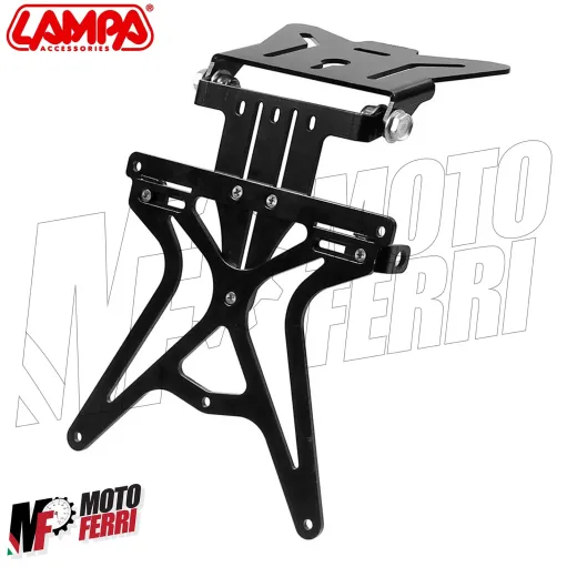 MF3366 Portatarga Universale Moto Lampa Aero-X Regolabile Alluminio Omologato