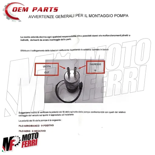 MF3143 Pompa Elettrica Benzina Carburante per Yamaha TMAX 500 dal 2001 al 2003