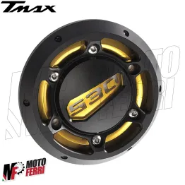 MF3403 - Coperchio Carter CNC Oro/Nero per Yamaha TMax 530 dal 2012 al 2016 2