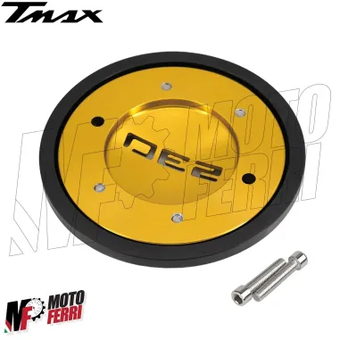 MF3403 - Coperchio Carter CNC Oro/Nero per Yamaha TMax 530 dal 2012 al 2016