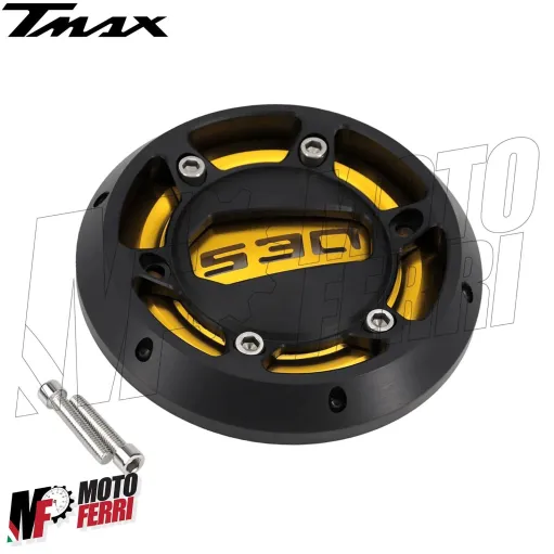 MF3403 - Coperchio Carter CNC Oro/Nero per Yamaha TMax 530 dal 2012 al 2016