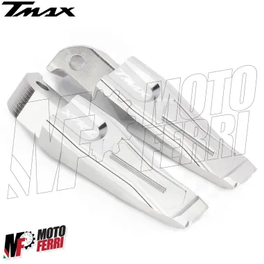MF3417 Pedane Poggiapiedi Pedalini Argento TMAX 500 530 560 da 2001 a 2025