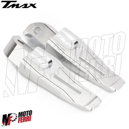 MF3417 Pedane Poggiapiedi Pedalini Argento TMAX 500 530 560 da 2001 a 2025
