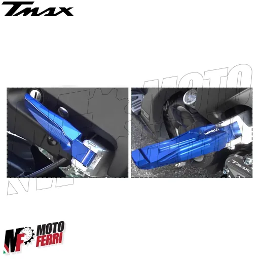 MF3417 Pedane Poggiapiedi Pedalini Blu TMAX 500 530 560 dal 2001 al 2025