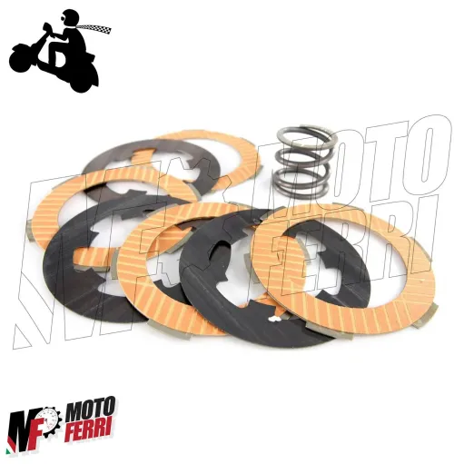 Dischi frizione modifica a 4 racing + Molla VESPA 50 SPECIAL PK S ET3 125 PRIMAVERA ape