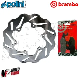 MF1939 Disco Freno Anteriore Wave Polini + Pastiglie Brembo Vespa GTS 125 300 2