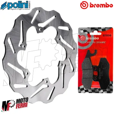 MF1939 Disco Freno Anteriore Wave Polini + Pastiglie Brembo Vespa GTS 125 300