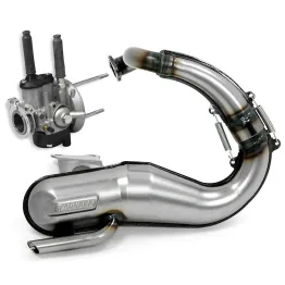 Kit Modifica Motore Ape 50 Marmitta Giannelli + Carburatore SHBC 19 Malossi