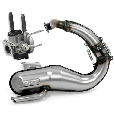 Kit Modifica Motore Ape 50 Marmitta Giannelli + Carburatore SHBC 19 Malossi