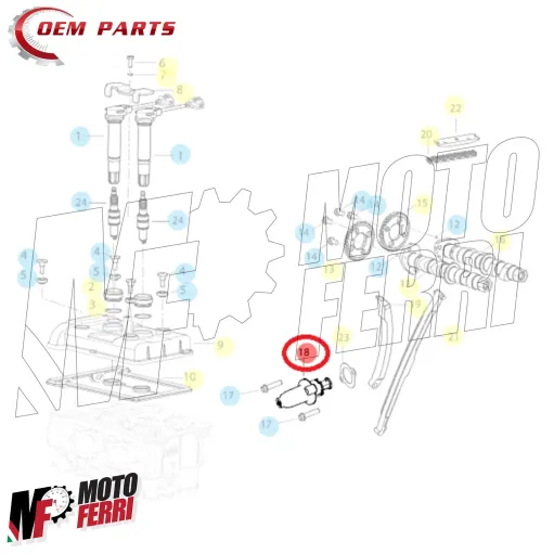 MF3510 Tendicatena di Distribuzione per Benelli BN 302 / S dal 2016 al 2024
