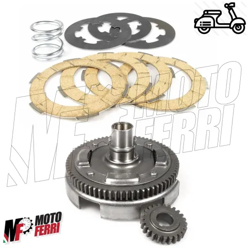 Campana Frizione 27 69 + Dischi a 4 e 1 Molla Vespa 50 Special 125 ET3 Primavera