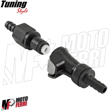 MF3514 Connettore Raccordo Sgancio Rapido Tubo Benzina 8 mm Moto Scooter Univers
