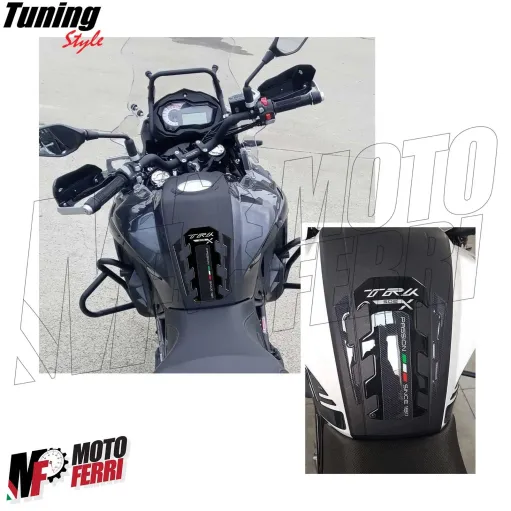 MF3526 - Adesivo protezione paraserbatoio Nero per Benelli TRK 502 X 2017 - 2024