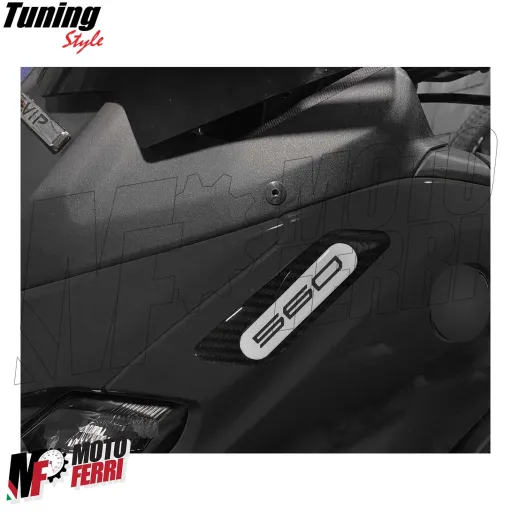 MF3533 Adesivi Cover Carena Specchietti Grigio Yamaha 560 TMax - 2022 a 2024