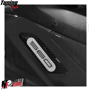 MF3532 - Kit 2 Adesivi Cover Carena Specchietti Grigio Yamaha 560 TMax 2022/2024