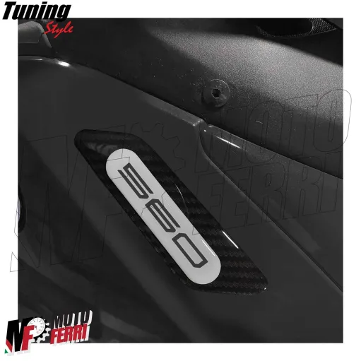 MF3532 - Kit 2 Adesivi Cover Carena Specchietti Grigio Yamaha 560 TMax 2022/2024