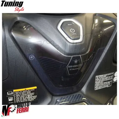 MF3534 - Adesivo Cover Carbonio per Tunnel Accensione Yamaha TMax 560 2022/2024