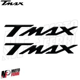 MF3538 Kit 2 Adesivi Nero Resina 3D Carena Posteriore Yamaha TMax 500 530 560 2