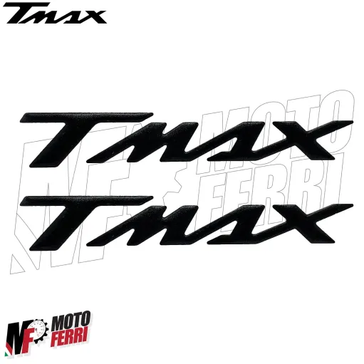 MF8840 Adesivi Nero Resina 3D Carena Posteriore Yamaha TMax 500 530 560