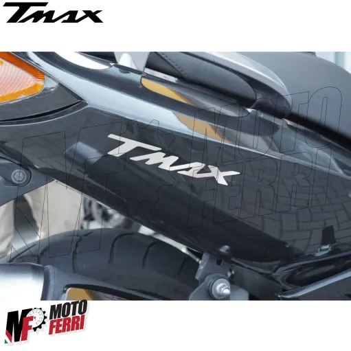 MF3541 - Kit 2 Adesivi Bianco 3D Carena posteriore per Yamaha TMax 500 530 560
