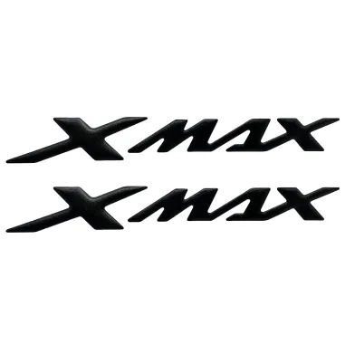 MF3542 - Kit 2 Adesivi Nero resina 3D Carena posteriore Yamaha XMax 125 300 400