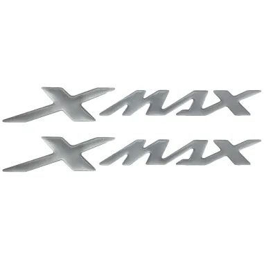 MF3543 - Kit 2 Adesivi Grigio 3D Carena posteriore per Yamaha XMax 125 250 300 400