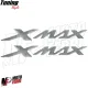 MF3543 - Kit 2 Adesivi Grigio 3D Carena posteriore per Yamaha XMax 125 250 300 400