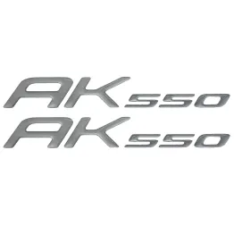 MF3544 2 Adesivi Grigio Resina 3D Carena Posteriore Kymco AK550 da 2017 a 2024