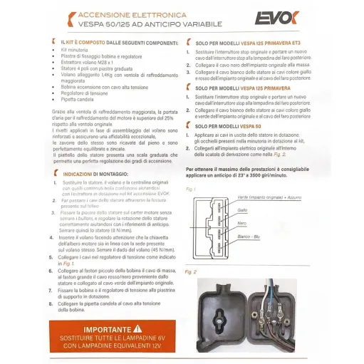 MF3548 Accensione Elettronica Evok Cono 19 Volano 1,4 Kg Vespa 50 Special ET3 PK