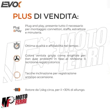MF3548 Accensione Elettronica Evok Cono 19 Volano 1,4 Kg Vespa 50 Special ET3 PK