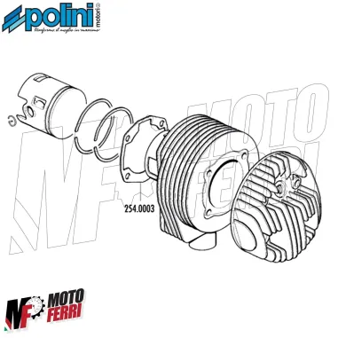 MF3574 Guarnizione Base Cilindro per Polini 177cc Dm 63 Vespa PX 125 150 LML