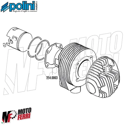 MF3574 Guarnizione Base Cilindro per Polini 177cc Dm 63 Vespa PX 125 150 LML